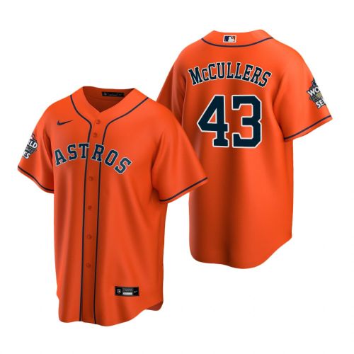 Houston Astros Lance McCullers 43 Orange 2022-23 World Series Jersey