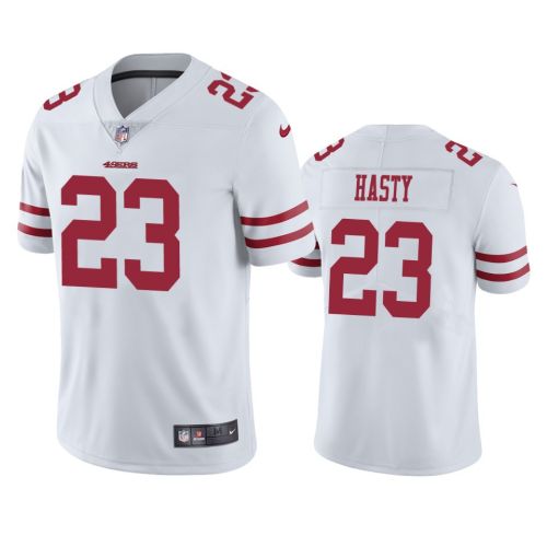 JaMycal Hasty 23 San Francisco 49ers White Vapor Limited Jersey