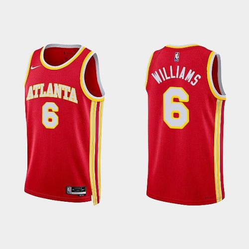 Atlanta Hawks 6 Lou Williams 2022-23 Icon Edition Red Men Jersey