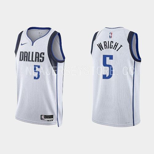 Dallas Mavericks Moses Wright 5 2022-23 Association Edition White Men Jersey Swingman