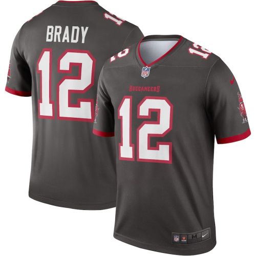 Tom Brady 12 Tampa Bay Buccaneers Alternate Legend Jersey - Pewter