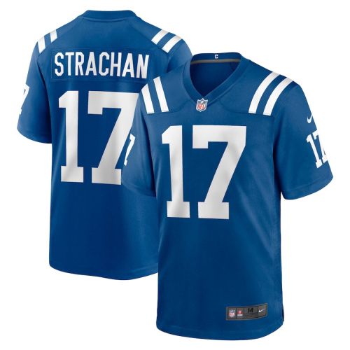 Mike Strachan 17 Indianapolis Colts Men Team Game Jersey - Royal