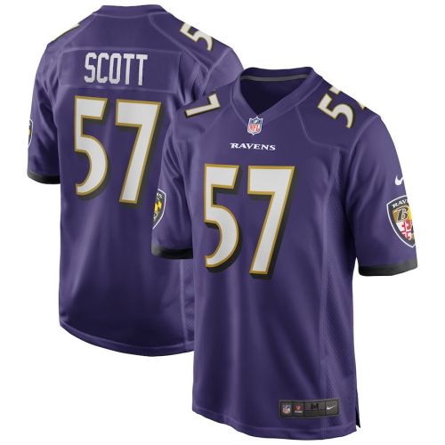 Bart Scott 57 Baltimore Ravens Men Game Retired Jersey - Purple