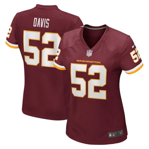 Jamin Davis 52 Washington Commanders Football Team Game Women Jersey - Burgundy