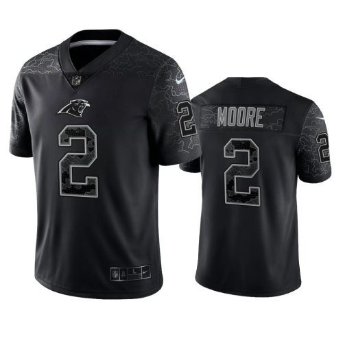 D.J. Moore 2 Carolina Panthers Black Reflective Limited Jersey - Men