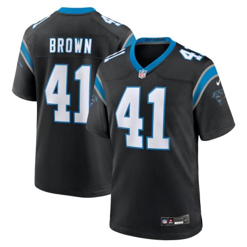 Spencer Brown 41 Carolina Panthers Team Game Men Jersey - Black