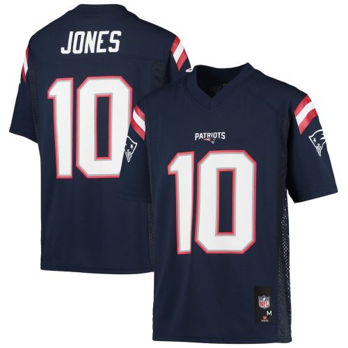 Mac Jones 10 New England Patriots YOUTH Jersey - Navy