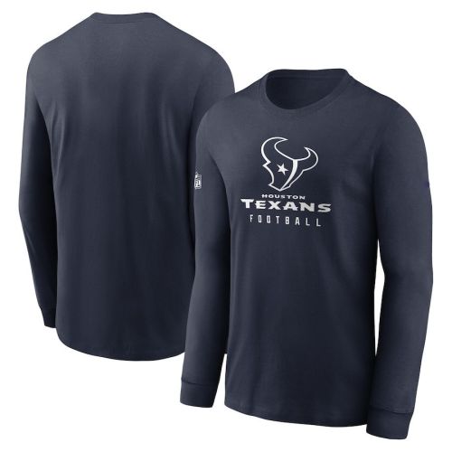 Houston Texans Sideline Performance Long Sleeve T-Shirt - Navy