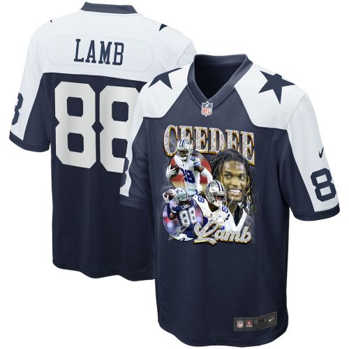 CeeDee Lamb 88 Dallas Cowboys Cee Works Hard Alternate Game Men Jersey - Navy