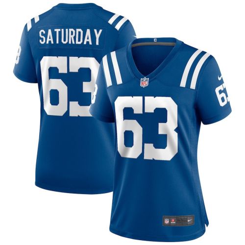 Jeff Saturday 63 Indianapolis Colts Women Game Retired Jersey - Royal