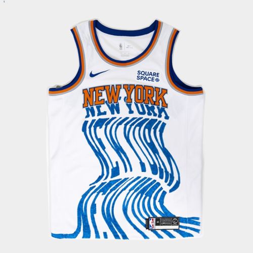 New York Knicks Garden Of Dreams Printing White Men Jersey Twisted Art