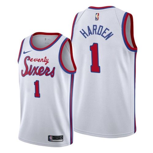 James Harden 1 Philadelphia 76ers Classic Edition White Jersey 2022 Trade - Men Jersey