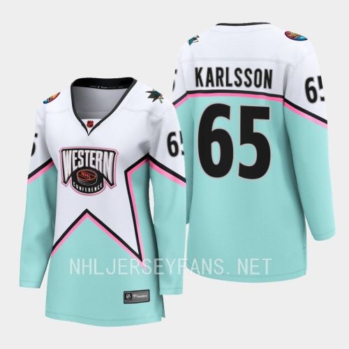 Erik Karlsson 65 San Jose Sharks 2023 All-Star Game Jersey White Equipment