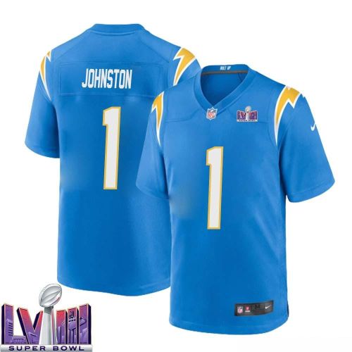 Quentin Johnston 1 Los Angeles Chargers Super Bowl LVIII Men Home Game Jersey - Powder Blue