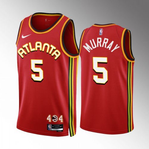 Atlanta Hawks Dejounte Murray 5 2022-23 Icon Edition Red Jersey