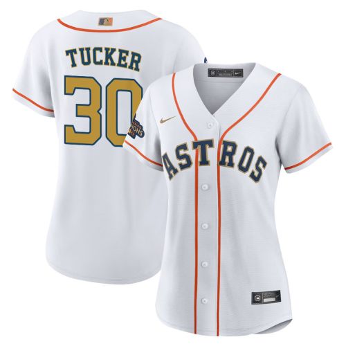 Kyle Tucker 30 Houston Astros 2023 Women Jersey - White/Gold