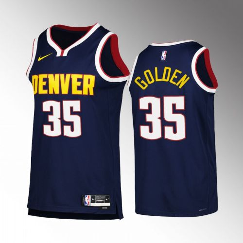 Grant Golden 35 Denver Nuggets Navy Jersey 2022-23 Icon Edition Swingman