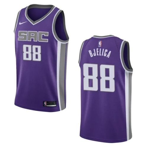 Men's Sacramento Kings 88 Nemanja Bjelica Icon Swingman Jersey - Purple