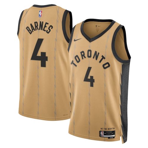 Scottie Barnes 4 Toronto Raptors 2023/24 City Edition Swingman Jersey - Gold