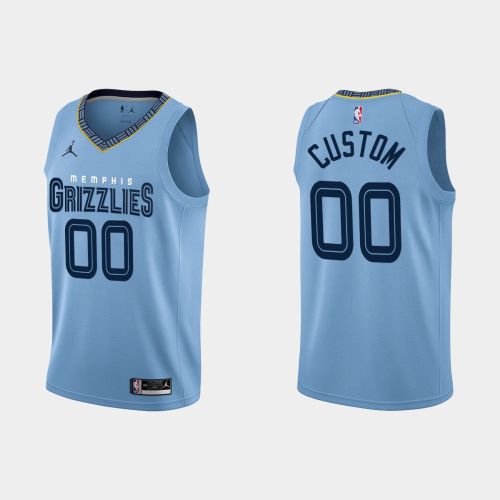 Memphis Grizzlies Custom 00 2022-23 Statement Edition Blue Men Jersey