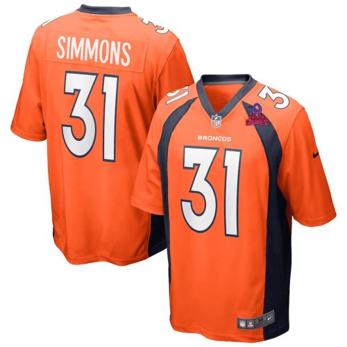 Justin Simmons 31 Denver Broncos 2024 Pro Bowl Patch Game Men Jersey - Orange