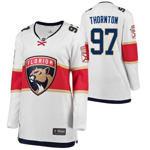 Florida Panthers Joe Thornton 97 Away Women White 2023 Trade Jersey Jersey