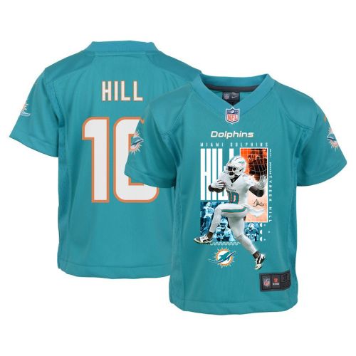 Tyreek Hill 10 Miami Dolphins The Cheetah Game YOUTH Jersey - Aqua