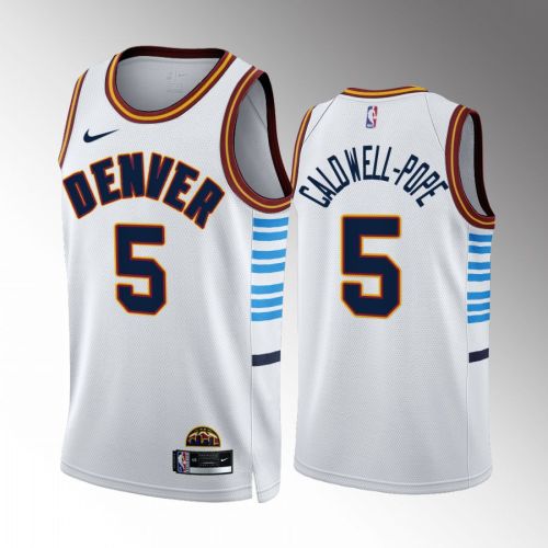 Kentavious Caldwell-Pope 5 2022-23 Denver Nuggets White City Edition Jersey Swingman