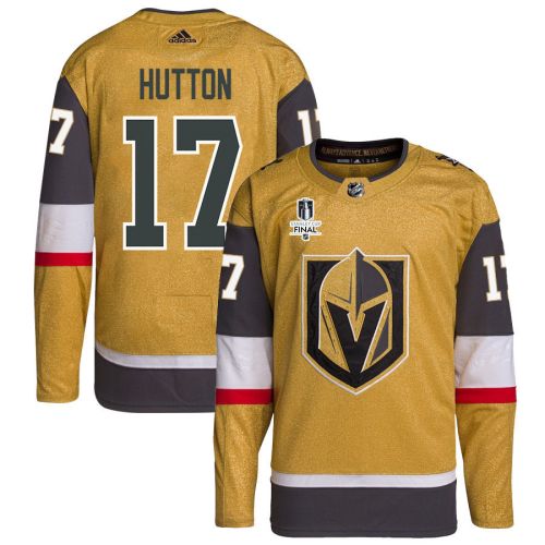 Ben Hutton 17 Vegas Golden Knights Stanley Cup 2023 Final Patch Home Breakaway Men Jersey - Gold