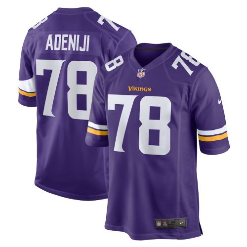 Hakeem Adeniji 78 Minnesota Vikings Men Team Game Jersey - Purple