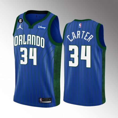 Orlando Magic 2022-23 Wendell Carter 34 Statement Edition Blue Jersey Swingman