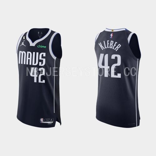 Dallas Mavericks 42 Maxi Kleber Statement Edition Navy 2022-23 Men Jersey