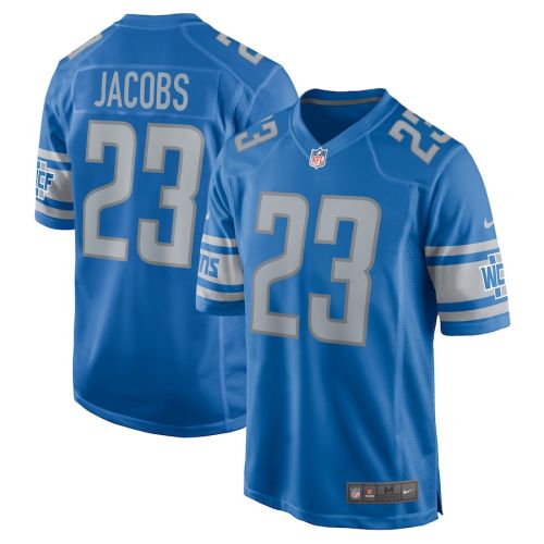 Jerry Jacobs 23 Detroit Lions Men's Team Game Jersey - Blue