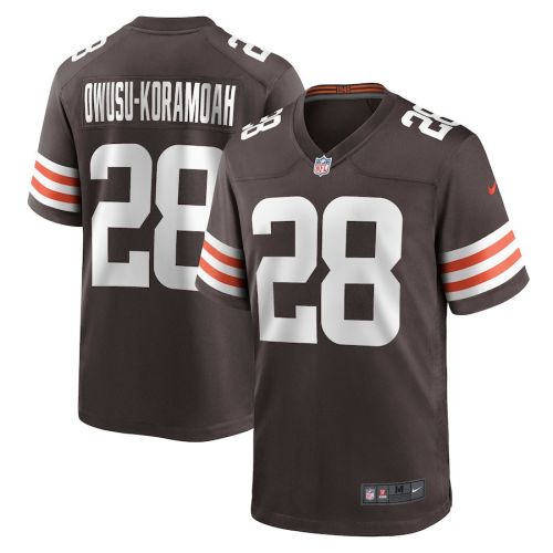 Jeremiah Owusu-Koramoah 28 Cleveland Browns Men Game Jersey - Brown