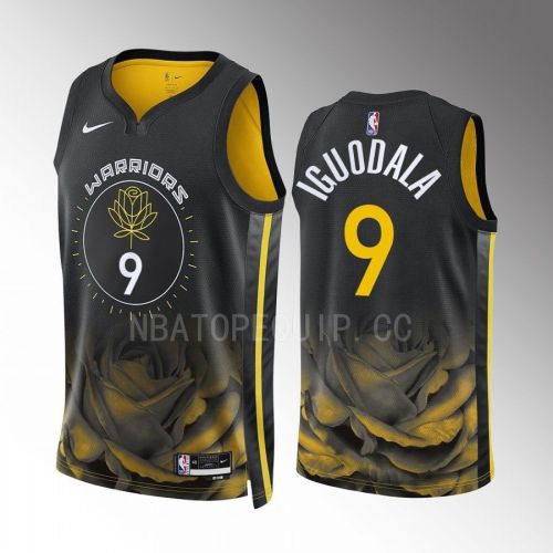 Golden State Warriors Andre Iguodala 9 2022-23 City Edition Black Men Jersey Swingman