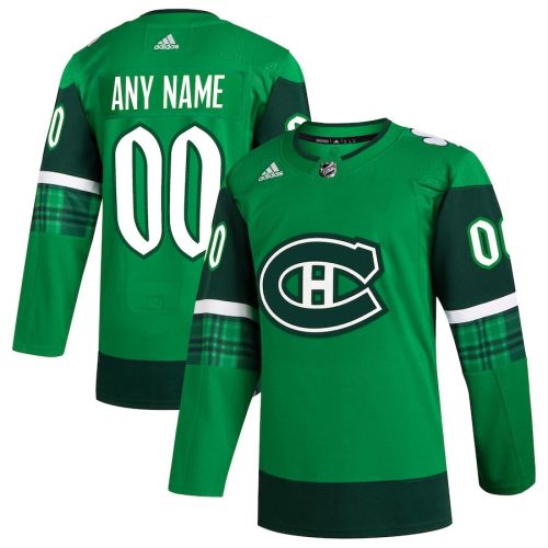 Montreal Canadiens St. Patrick's Day Custom Men Jersey - Kelly Green