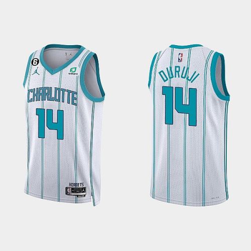 Charlotte Hornets Anthony Duruji 14 2022-23 Association Edition White Men Jersey Swingman