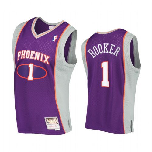 Devin Booker 1 Phoenix Suns Hardwood Classics Jersey Purple