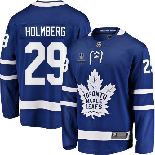 Pontus Holmberg 29 Toronto Maple Leafs Stanley Cup 2023 Playoffs Patch Home Breakaway Men Jersey - Blue