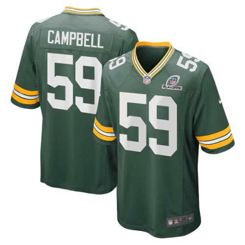 De'Vondre Campbell 59 Green Bay Packers 2023 Playoffs Patch Game Men Jersey - Green