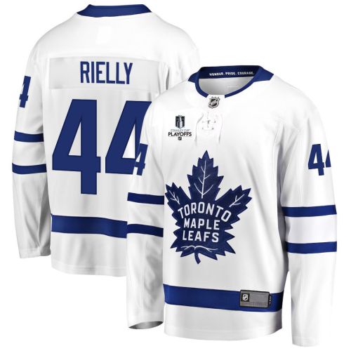 Morgan Rielly 44 Toronto Maple Leafs Stanley Cup 2023 Playoffs Patch Away Breakaway Men Jersey - White