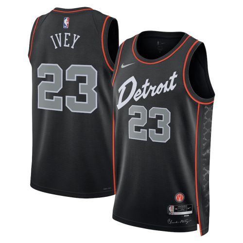 Jaden Ivey 23 Detroit Pistons 2023/24 City Edition Swingman Jersey - Black