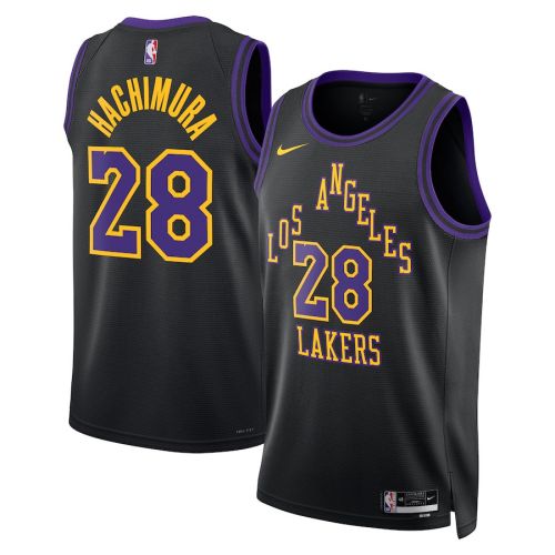 Rui Hachimura 28 Los Angeles Lakers 2023/24 City Edition Swingman Jersey - Black