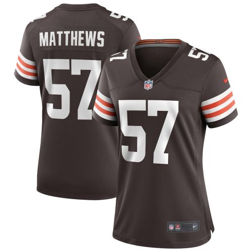 Clay Matthews 57 Cleveland Browns Women Game Retired Jersey - Brown