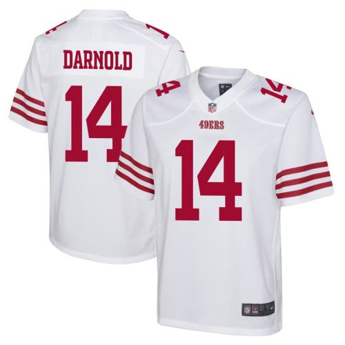 Sam Darnold 14 San Francisco 49ers Youth Game Jersey - White