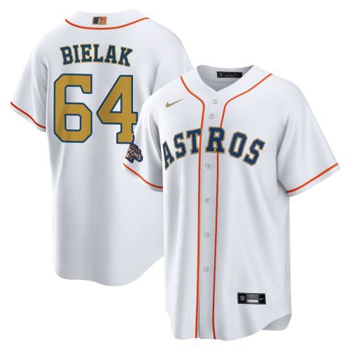 Brandon Bielak 64 Houston Astros 2023 Men Jersey - White/Gold