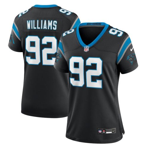 Raequan Williams 92 Carolina Panthers Women's Team Game Jersey - Black