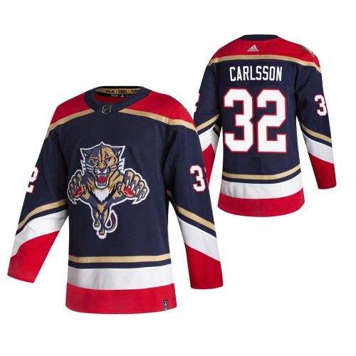 Florida Panthers 32 Lucas Carlsson 2023 Reverse Retro Navy Jersey Jersey