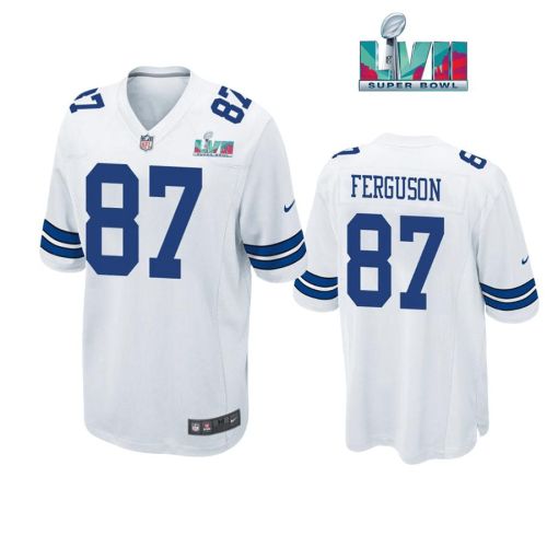 Jake Ferguson 87 Dallas Cowboys Super Bowl LVII Super Bowl LVII White Men Game Jersey