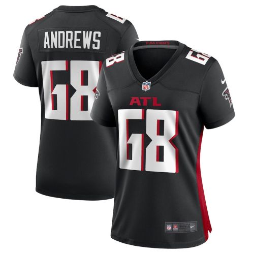 Josh Andrews 68 Atlanta Falcons Game Women Jersey - Black